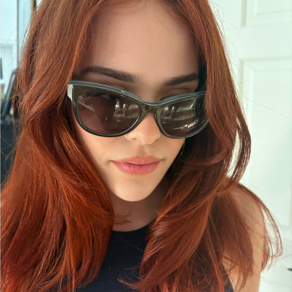 Ralph Lauren Brown and Blue Sunglasses Modern Wraparound Design